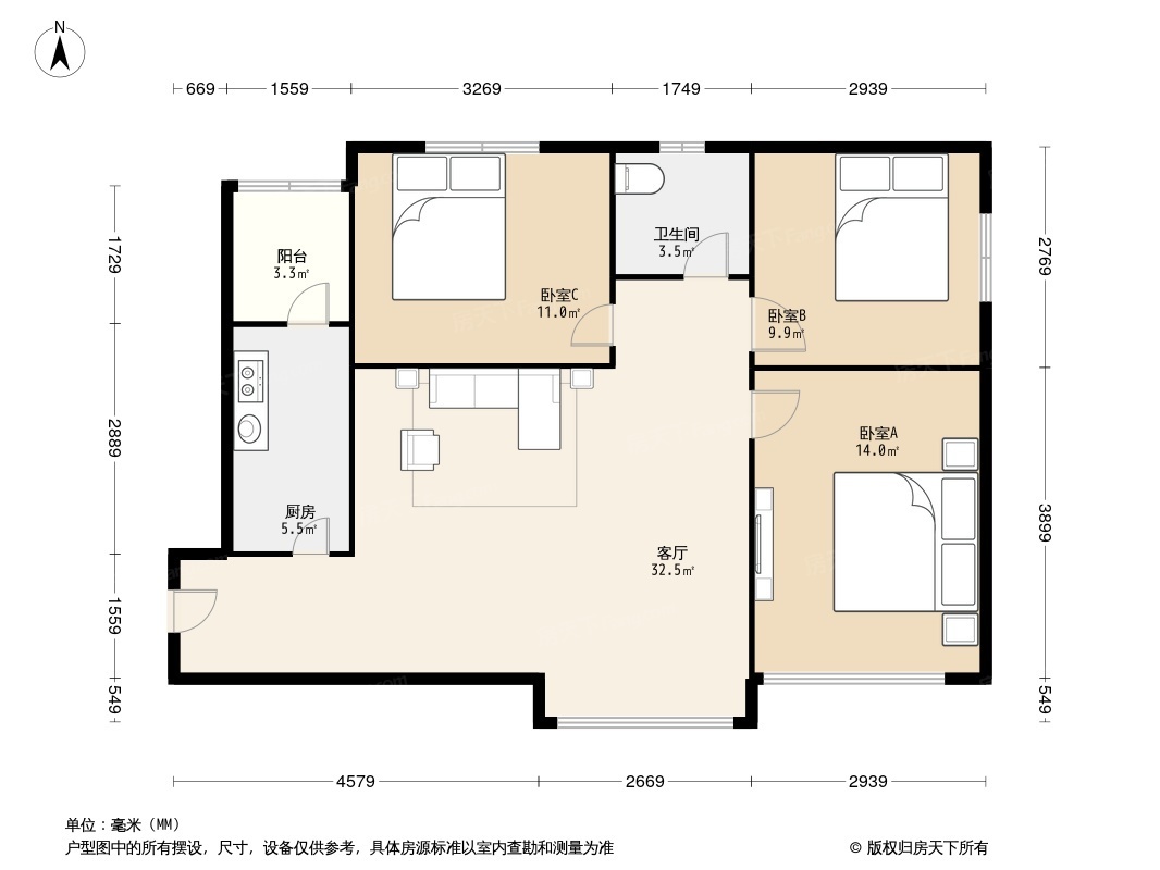 户型图1/2