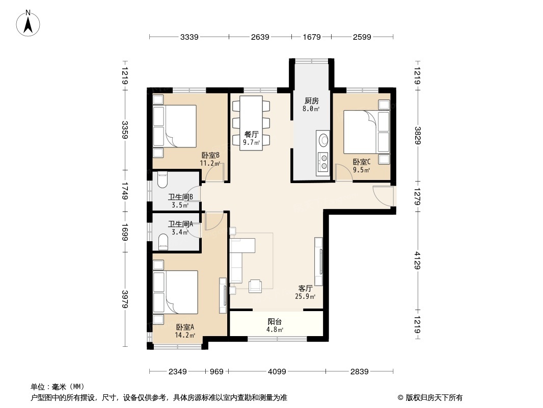 户型图1/2