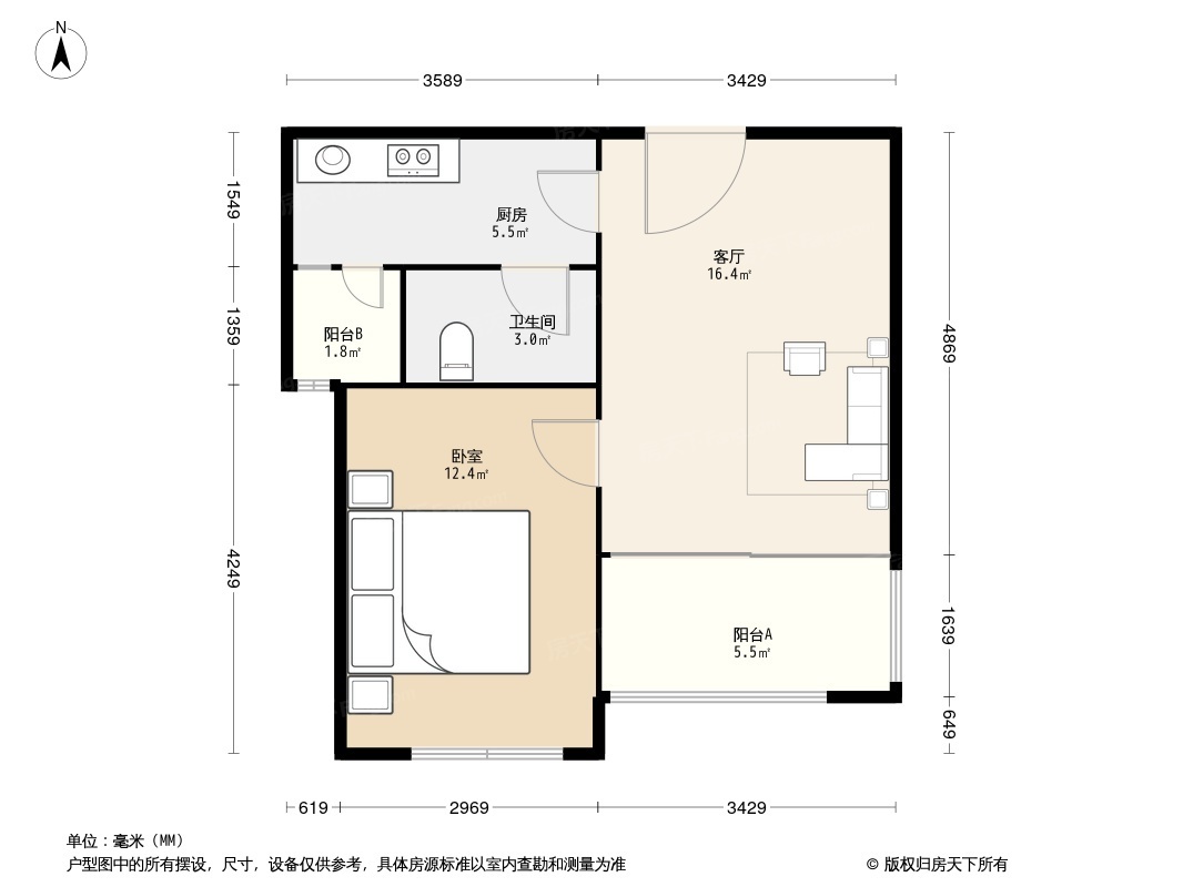 户型图1/2