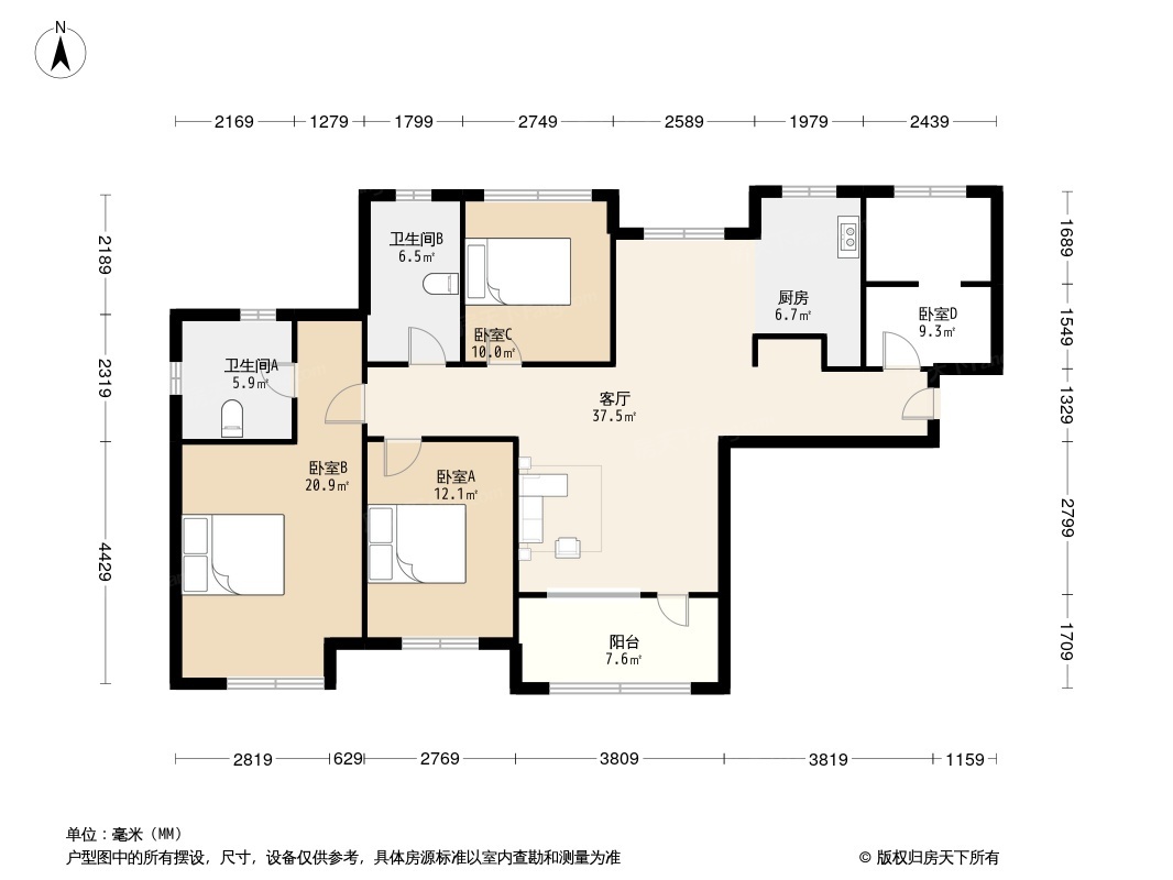 户型图1/2