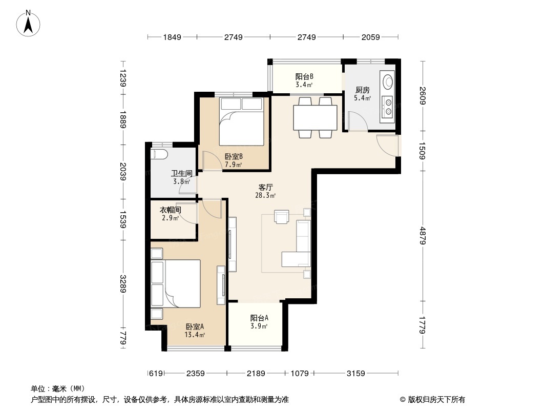 户型图1/2