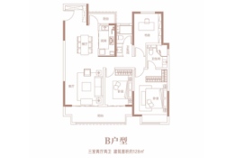 民权建业天明幸福里3室2厅1厨2卫建面128.00㎡