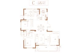 金地·珑悦湾4室2厅1厨2卫建面133.00㎡