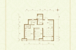 绿城·明月江南2室2厅1厨1卫建面90.00㎡