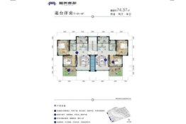 颐养泰和2室2厅1厨1卫建面74.30㎡