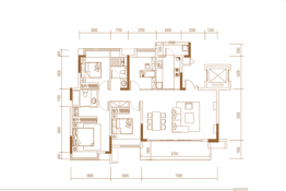 置境·贺胜府4室2厅1厨2卫建面140.00㎡