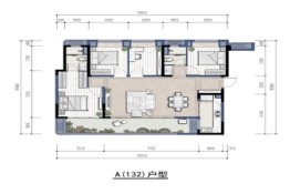 贵阳·融创城4室2厅1厨2卫建面132.00㎡