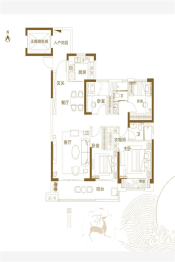 铜陵碧桂园4室2厅1厨2卫建面142.00㎡