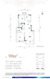 蓝光芙蓉公馆3室2厅1厨1卫建面90.00㎡