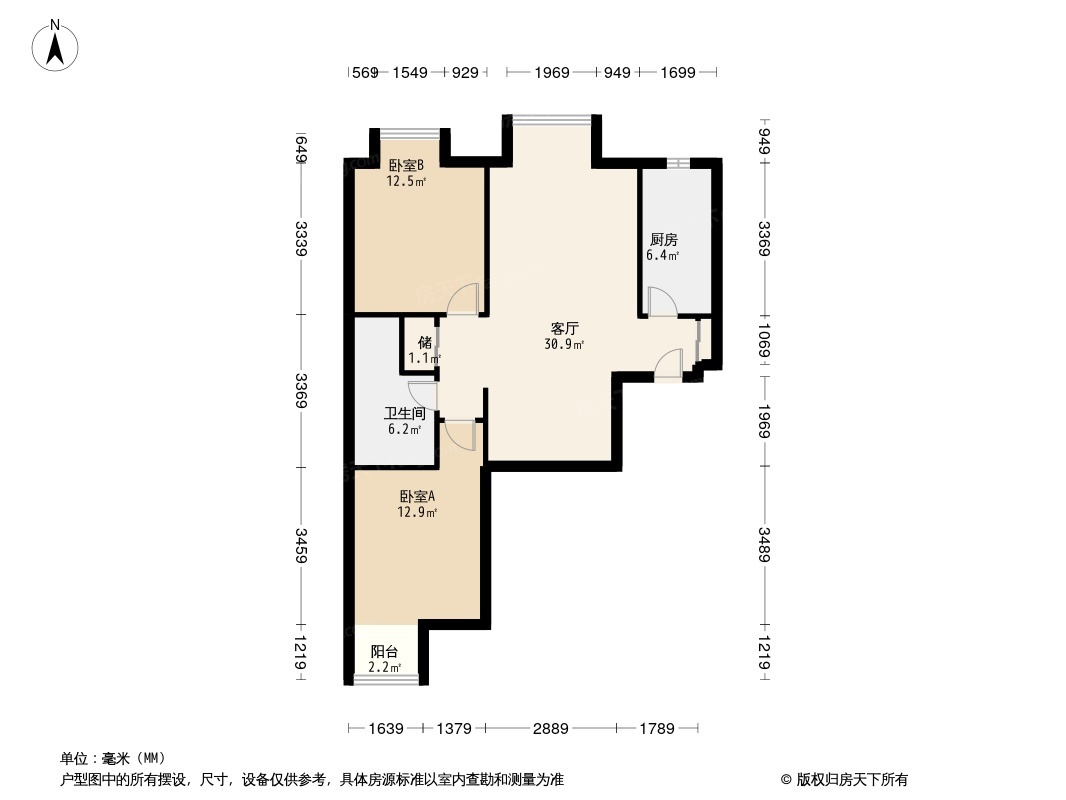 户型图1/2