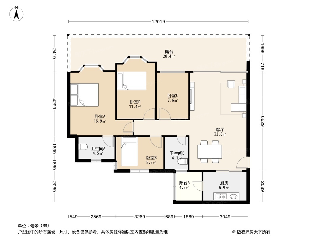 祈福新村海晴居户型图