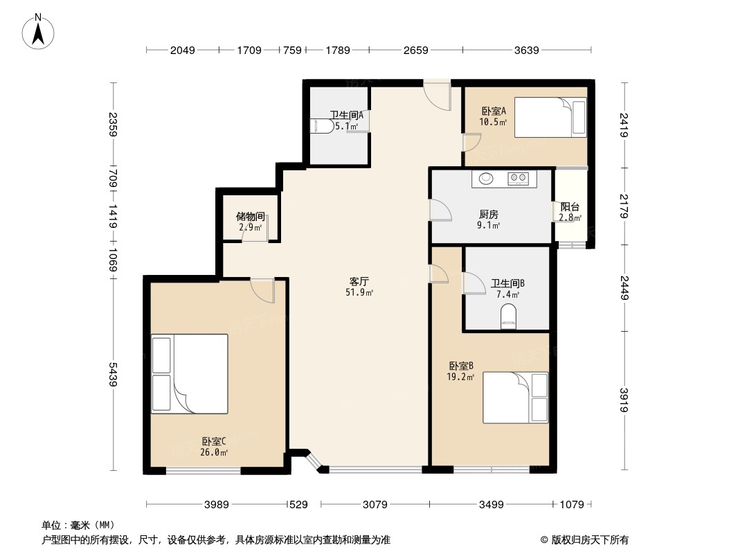 户型图1/2