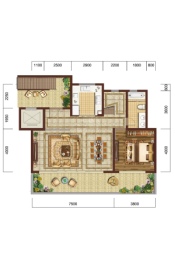 碧桂园云禧3室3厅1厨3卫建面188.00㎡