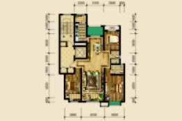 城投奥文公馆3室2厅1厨2卫建面147.00㎡