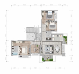 电建地产洺悦锦园4室2厅1厨2卫建面142.00㎡