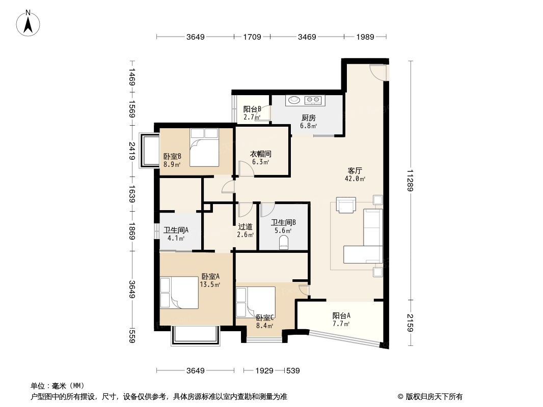 棕榈泉国际公寓户型图