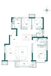 和泓·瀚文府3室2厅1厨2卫建面115.00㎡