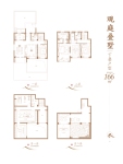 5室2厅4卫166㎡户型