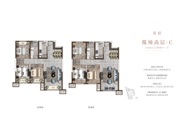 金地江山风华3室2厅1厨1卫建面105.00㎡