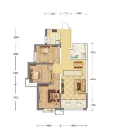 长城嘉峪苑3室2厅1厨1卫建面108.22㎡