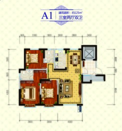 和泰·蜀都3室2厅1厨2卫建面125.00㎡