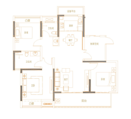 涡阳佳源·星港城3室2厅1厨2卫建面126.00㎡