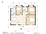 巢上城御墅3居室户型图