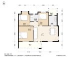 巢上城御墅3居室户型图