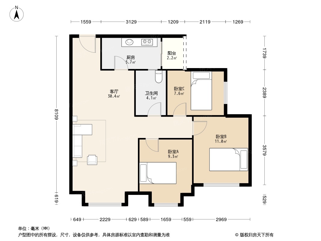 融创欧麓花园城依云郡户型图