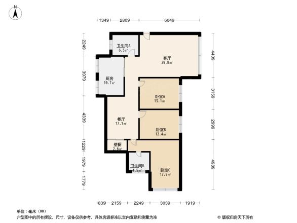 安云路樱花巷小区户型图