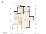 龙城铭园2居室户型图