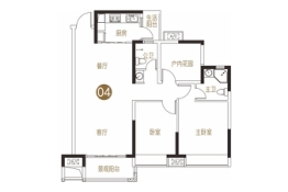 鸿安花园3室2厅1厨2卫建面106.00㎡