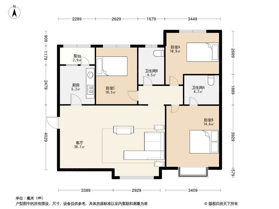 户型图1/2