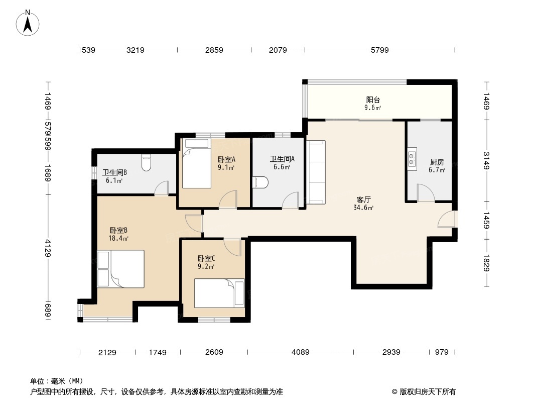 户型图1/2