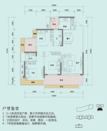 光辉一品3室2厅1厨2卫建面123.84㎡