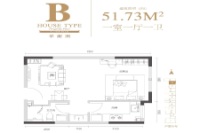 公寓2号楼标准层B户型