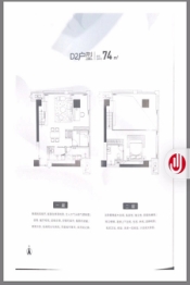 俊发SOHO俊园1室1厅1厨2卫建面74.00㎡