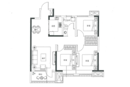 天一仁和宸璟都会3室2厅1厨1卫建面98.00㎡