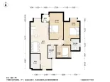 北辰美庐3居室户型图