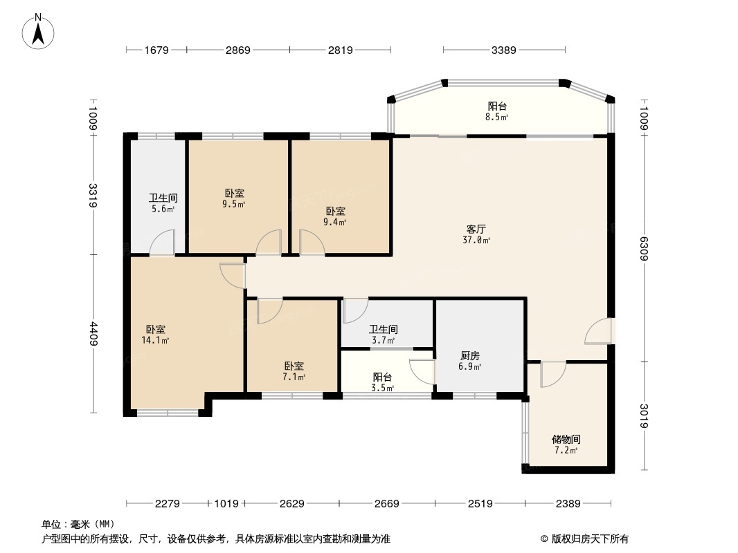 天投北鑫苑户型图