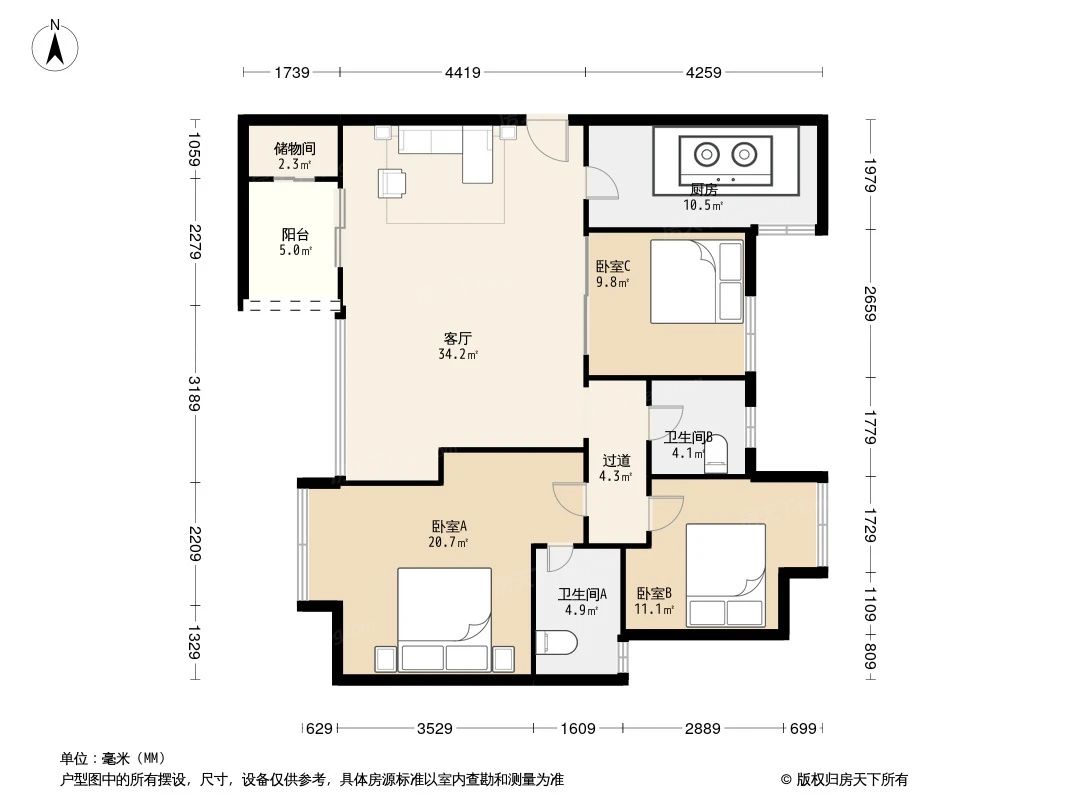 户型图3/3