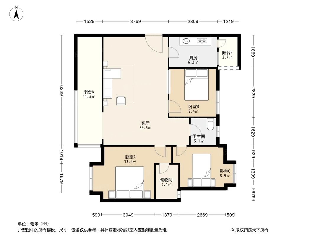 户型图3/3