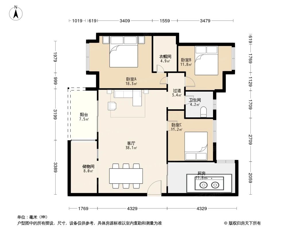 户型图3/3