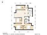 北辰美庐3居室户型图