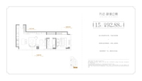 建面92.88平户型