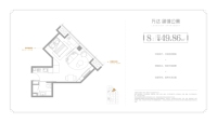 建面49.86平户型