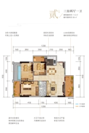 政泰大厦3室2厅1厨1卫建面113.00㎡