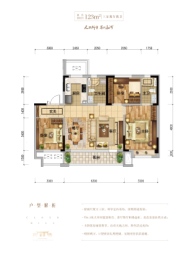 本溪碧桂园·溪山云著3室2厅1厨2卫建面123.00㎡