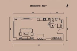 建鲁时代广场建面45.00㎡