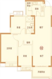 兰考恒大帝景3室2厅1厨1卫建面121.10㎡